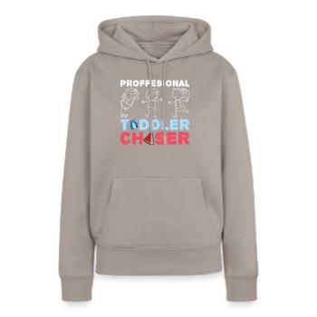 Au Pair Fille Maternelle Nounou - Sweat à capuche Premium bio Femme - taupe - Devant - Julia (174cm)