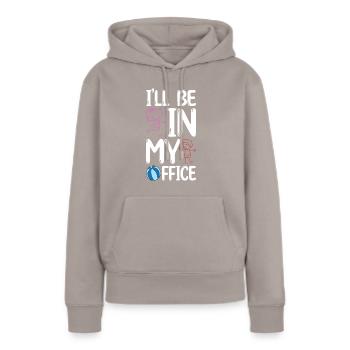 Au Pair Fille Maternelle Nounou - Sweat à capuche Premium bio Femme - taupe - Devant - Julia (174cm)