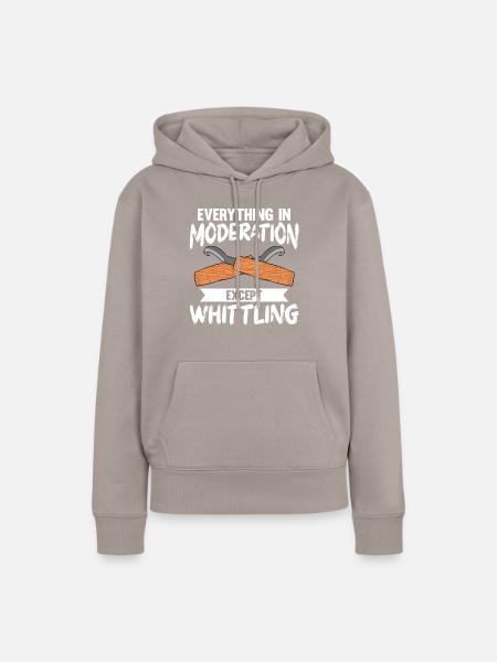 Holz schintzen Holzschnitzerei - Frauen Premium Bio Hoodie - Taupe