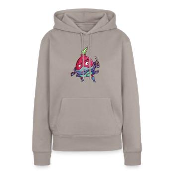 Rollenspiel-Charakter - Dieb - Schurke - Zwiebel - Frauen Premium Bio Hoodie - Taupe - Vorne - Julia (174cm)
