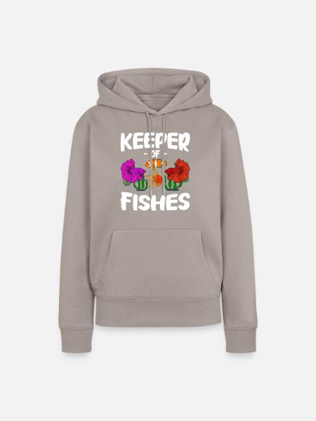 Aquaristik Fischzucht Aquarianer - Frauen Premium Bio Hoodie - Taupe