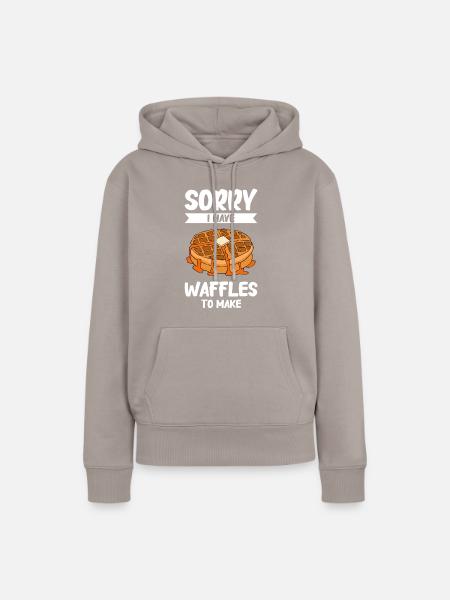 Waffel machen Waffeleisen - Frauen Premium Bio Hoodie - Taupe