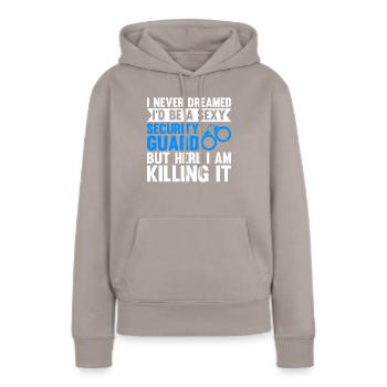 Vêtements de sécurité Accessoires de sécurité - Sweat à capuche Premium bio Femme - taupe - Devant - Julia (174cm)