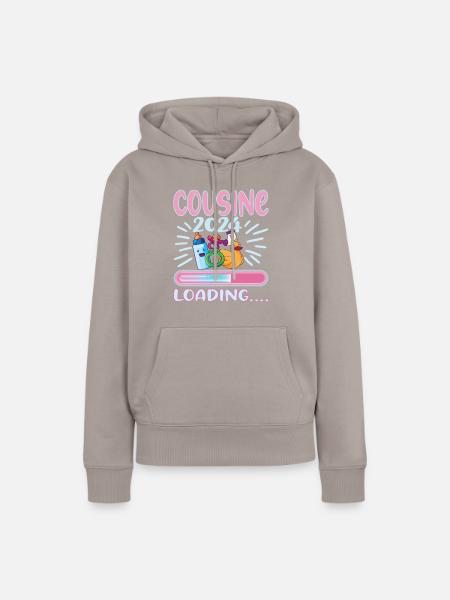 Cousine werden Cousine 2024 - Frauen Premium Bio Hoodie - Taupe