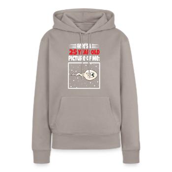Spermie Hier Ist Ein Altes Bild Von Mir - Frauen Premium Bio Hoodie - Taupe - Vorne - Julia (174cm)