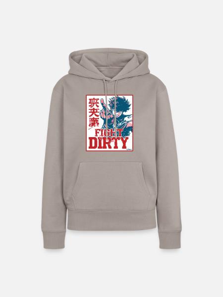 Anime-Kampfkunst: Kämpfe schmutzig - Frauen Premium Bio Hoodie - Taupe