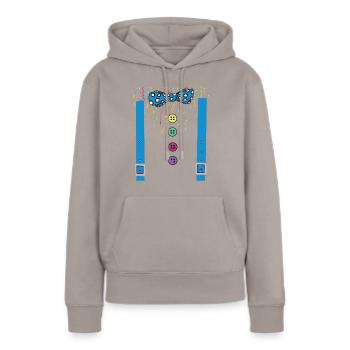 Costume de carnaval Carnaval Carnaval - Sweat à capuche Premium bio Femme - taupe - Devant - Julia (174cm)