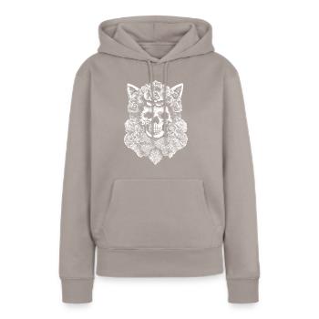Symboles révélés : Chemise Magical Rock Metal - Sweat à capuche Premium bio Femme - taupe - Devant - Julia (174cm)