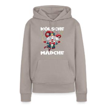 Costume de carnaval Carnaval Carnaval - Sweat à capuche Premium bio Femme - taupe - Devant - Julia (174cm)