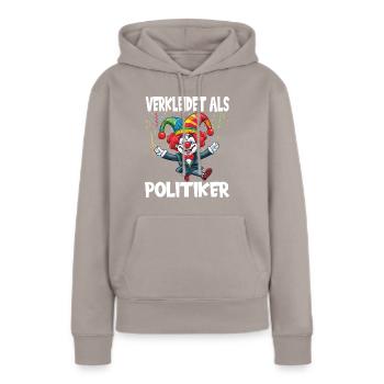 Costume de carnaval Carnaval Carnaval - Sweat à capuche Premium bio Femme - taupe - Devant - Julia (174cm)