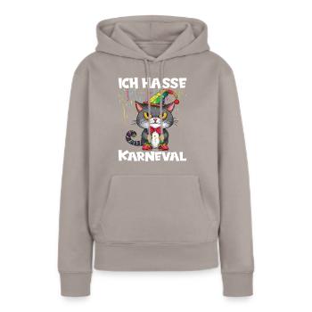 Costume de carnaval Carnaval Carnaval - Sweat à capuche Premium bio Femme - taupe - Devant - Julia (174cm)