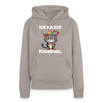 Costume de carnaval Carnaval Carnaval - Sweat à capuche Premium bio Femme - taupe - Devant - Julia (174cm)