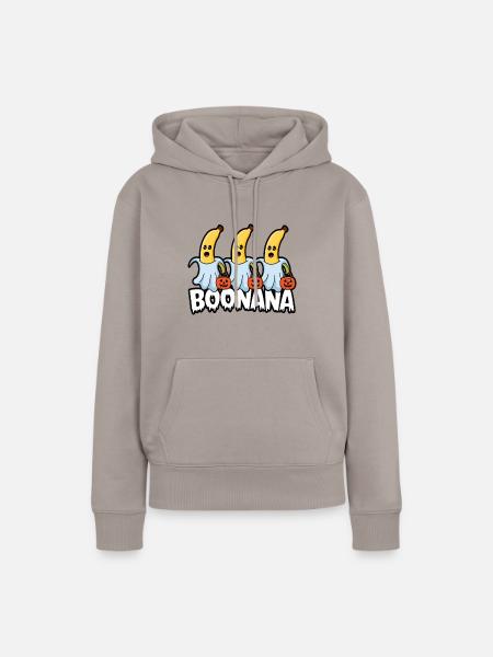 Halloween Boonana Halloween Geist - Frauen Premium Bio Hoodie - Taupe