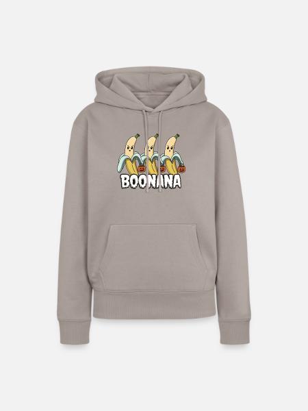 Halloween Boonana Halloween Geist - Frauen Premium Bio Hoodie - Taupe