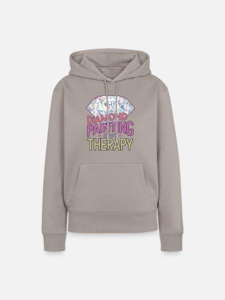 Diamond Painting Diamond Painter - Frauen Premium Bio Hoodie - Taupe