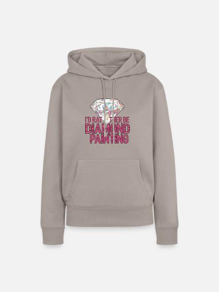 Diamond Painting Diamond Painter - Frauen Premium Bio Hoodie - Taupe