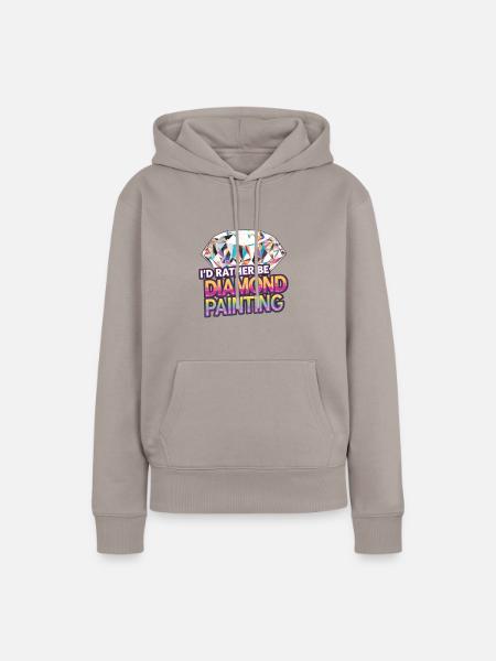 Diamond Painting Diamond Painter - Frauen Premium Bio Hoodie - Taupe