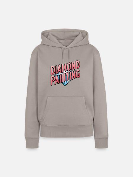 Diamond Painting Diamond Painter - Frauen Premium Bio Hoodie - Taupe
