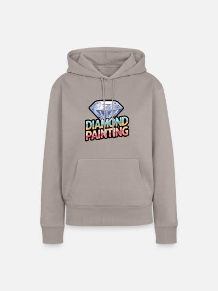 Diamond Painting Diamond Painter - Frauen Premium Bio Hoodie - Taupe