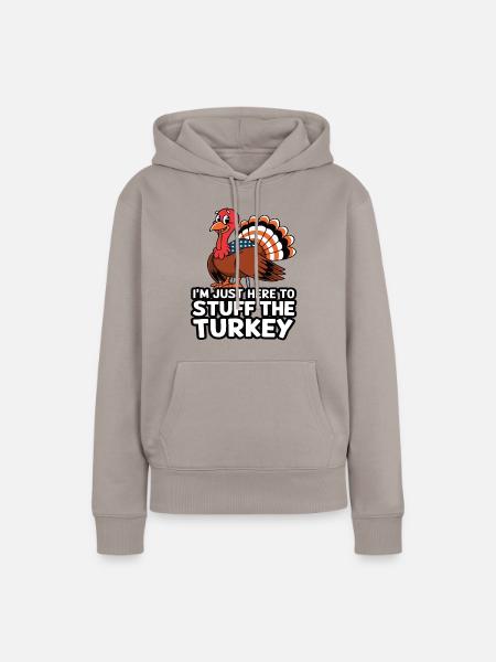Lustiger Thanksgiving Truthahn - Frauen Premium Bio Hoodie - Taupe