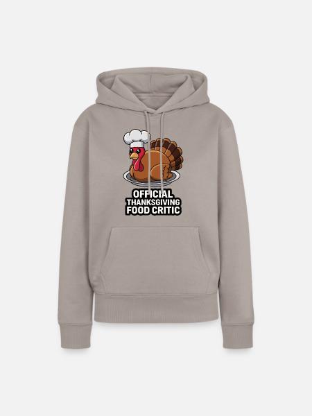 Lustiger Thanksgiving Truthahn - Frauen Premium Bio Hoodie - Taupe