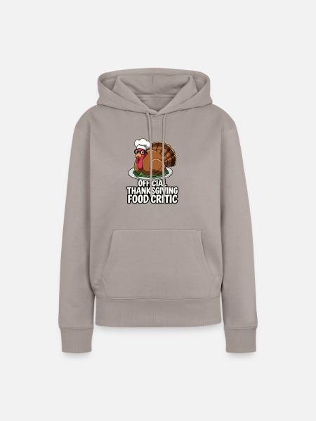 Lustiger Thanksgiving Truthahn - Frauen Premium Bio Hoodie - Taupe