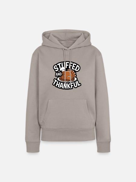 Lustiger Thanksgiving Truthahn - Frauen Premium Bio Hoodie - Taupe