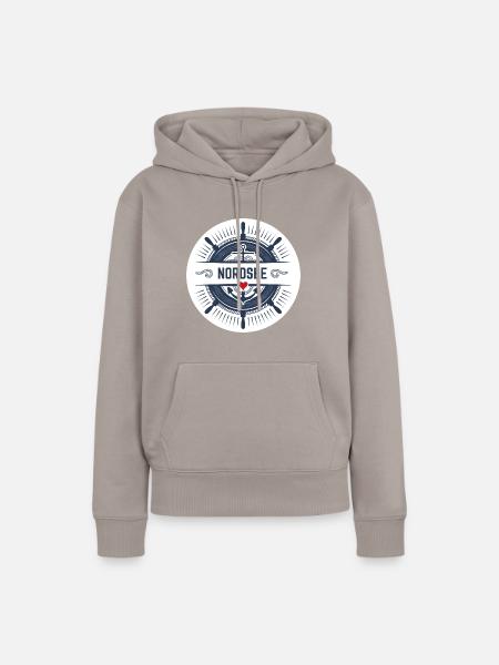 Nordsee - Frauen Premium Bio Hoodie - Taupe