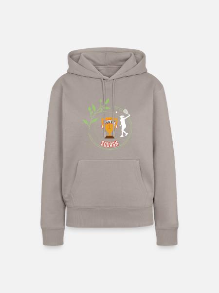 Squash Siegerin Gewinner Turnier Meisterschaft - Frauen Premium Bio Hoodie - Taupe
