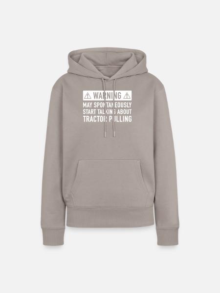 Funny Tractor Pulling-Geschenk-Idee - Frauen Premium Bio Hoodie - Taupe