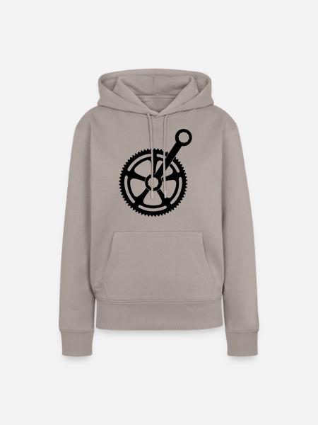 Zahnrad - Frauen Premium Bio Hoodie - Taupe