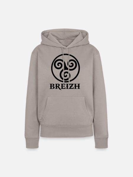 triskelion_breizh - Frauen Premium Bio Hoodie - Taupe
