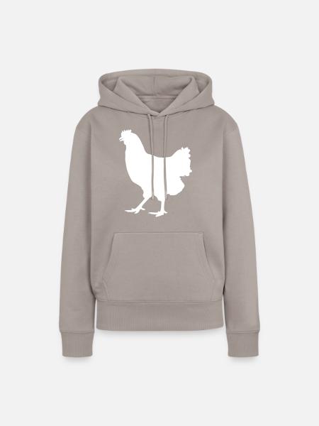 chicken - Frauen Premium Bio Hoodie - Taupe