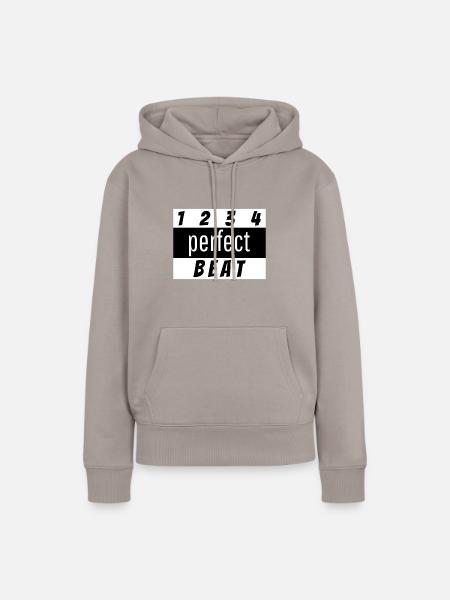 Beat design - Frauen Premium Bio Hoodie - Taupe
