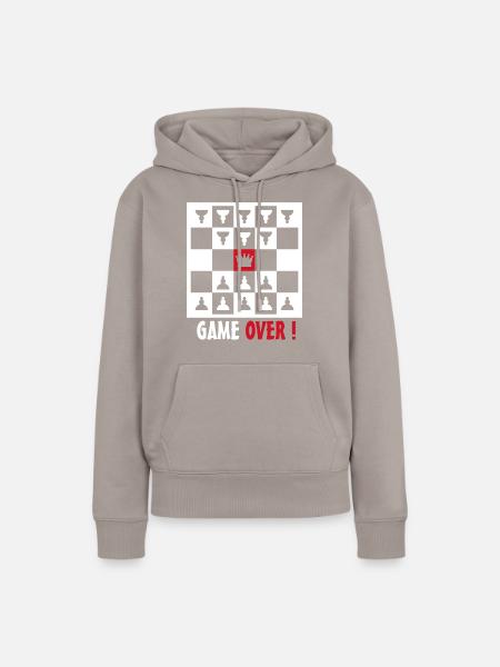 game over - Frauen Premium Bio Hoodie - Taupe