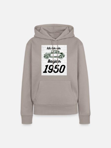 Oldtimer 1950 - Frauen Premium Bio Hoodie - Taupe