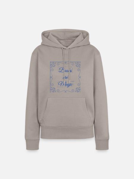 Bücher sind Magie - Frauen Premium Bio Hoodie - Taupe