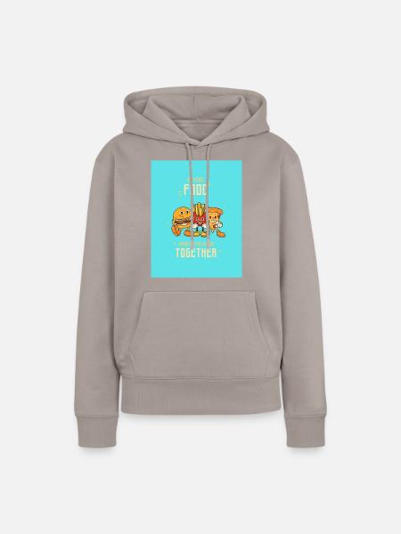 Food - Frauen Premium Bio Hoodie - Taupe