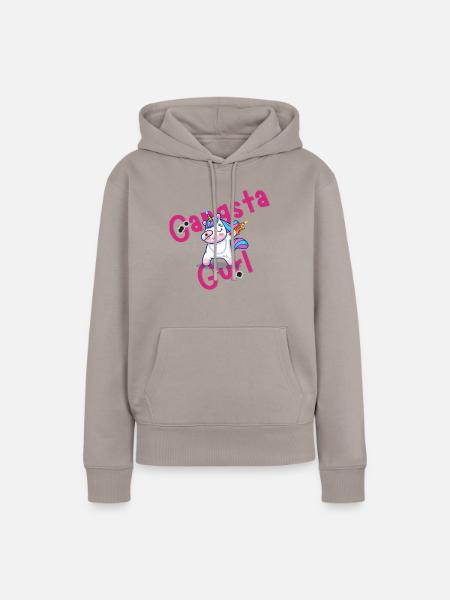Gangsta Gurl - Frauen Premium Bio Hoodie - Taupe