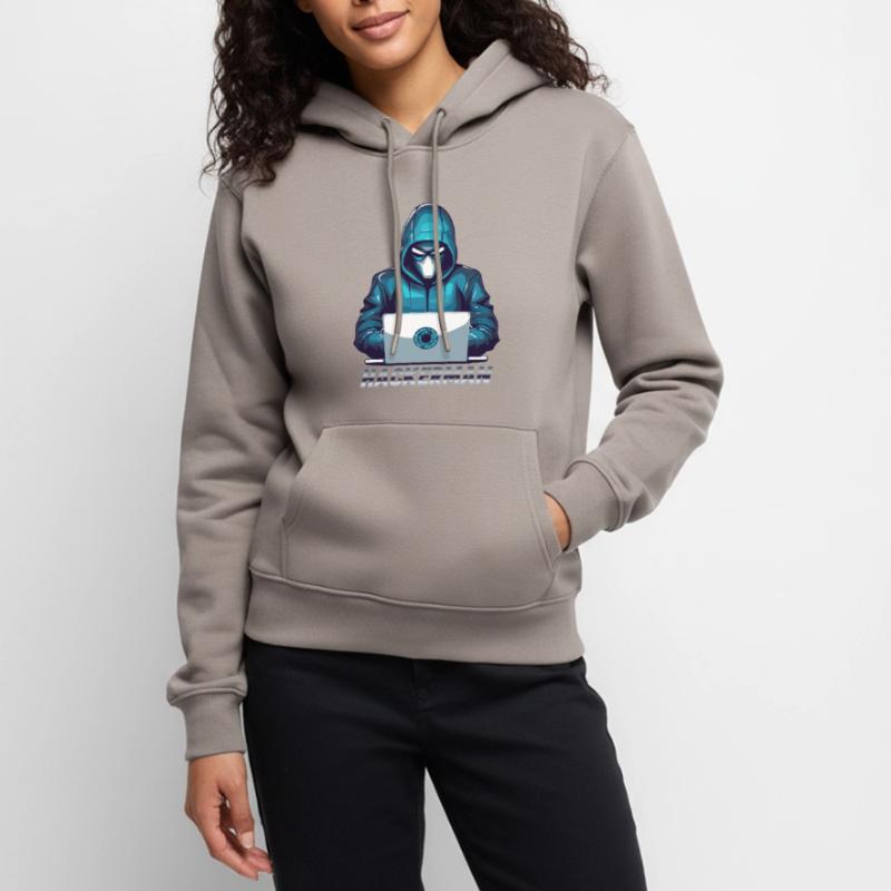 Hacker Meme Cyber Security Hacking Hackerman Frauen Premium Bio Hoodie