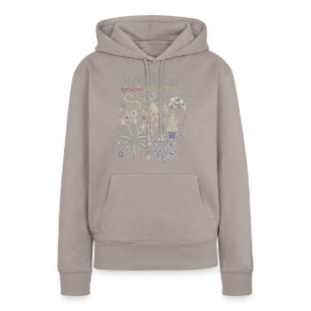 Harry Potter Herbology Botanische Kräuter Design - Frauen Premium Bio Hoodie - Taupe - Vorne - Julia (174cm)