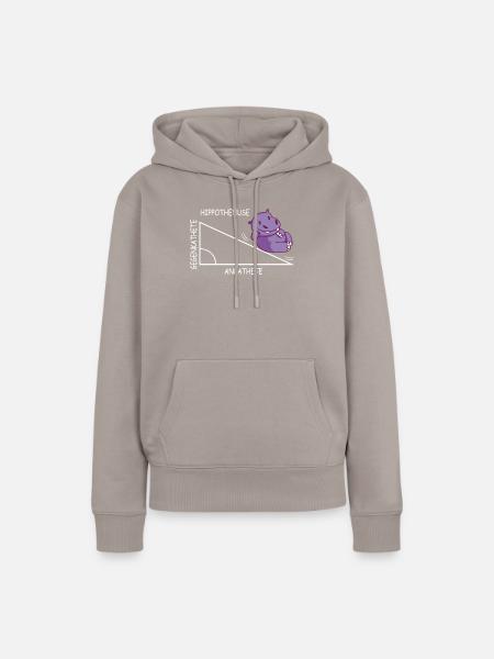 Lustiges Mathe Wortspiel Hippothenuse Nilpferd - Frauen Premium Bio Hoodie - Taupe