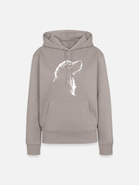 Golden Retriever Portrait Hunde Hund Goldie - Frauen Premium Bio Hoodie - Taupe