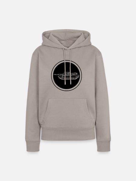 Panzer M1 Abrams Kreis - Frauen Premium Bio Hoodie - Taupe