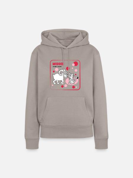 Sternzeichen Widder - Frauen Premium Bio Hoodie - Taupe