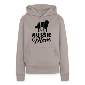 Aussie Mom - Sweat à capuche Premium bio Femme - taupe - Devant - Julia (174cm)