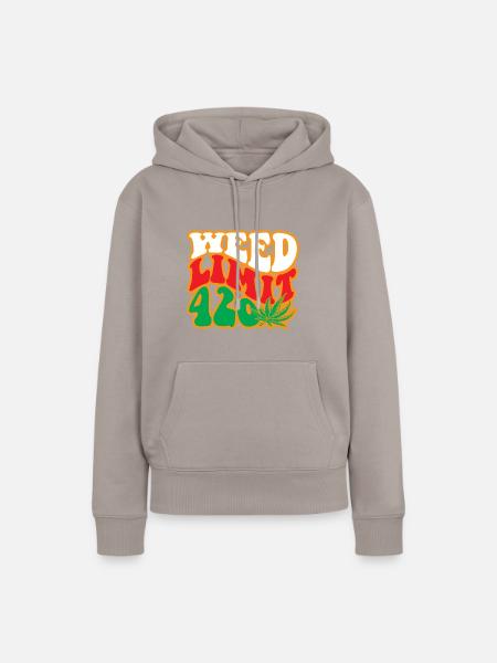 Cannabis Marihuana Weed Kiffen - Frauen Premium Bio Hoodie - Taupe
