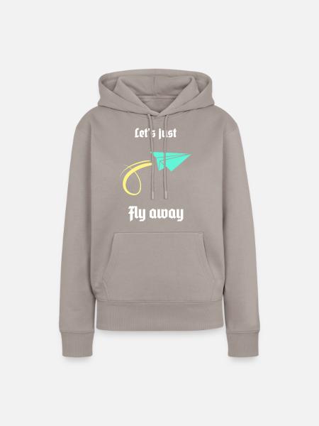 Fly Away - Frauen Premium Bio Hoodie - Taupe