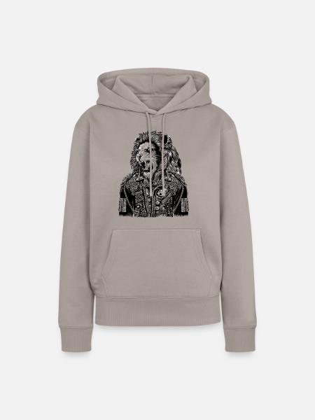 Leon Heavy Punky - Frauen Premium Bio Hoodie - Taupe