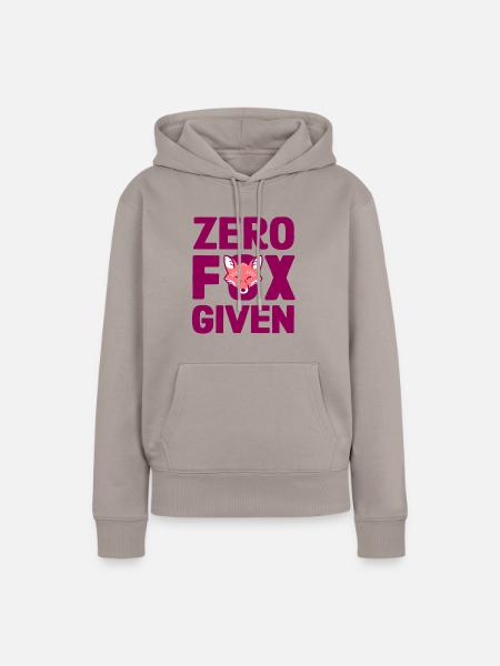Zero Fox Given - Frauen Premium Bio Hoodie - Taupe
